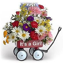 baby girl flower arrangement