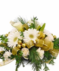 golden holiday centerpiece