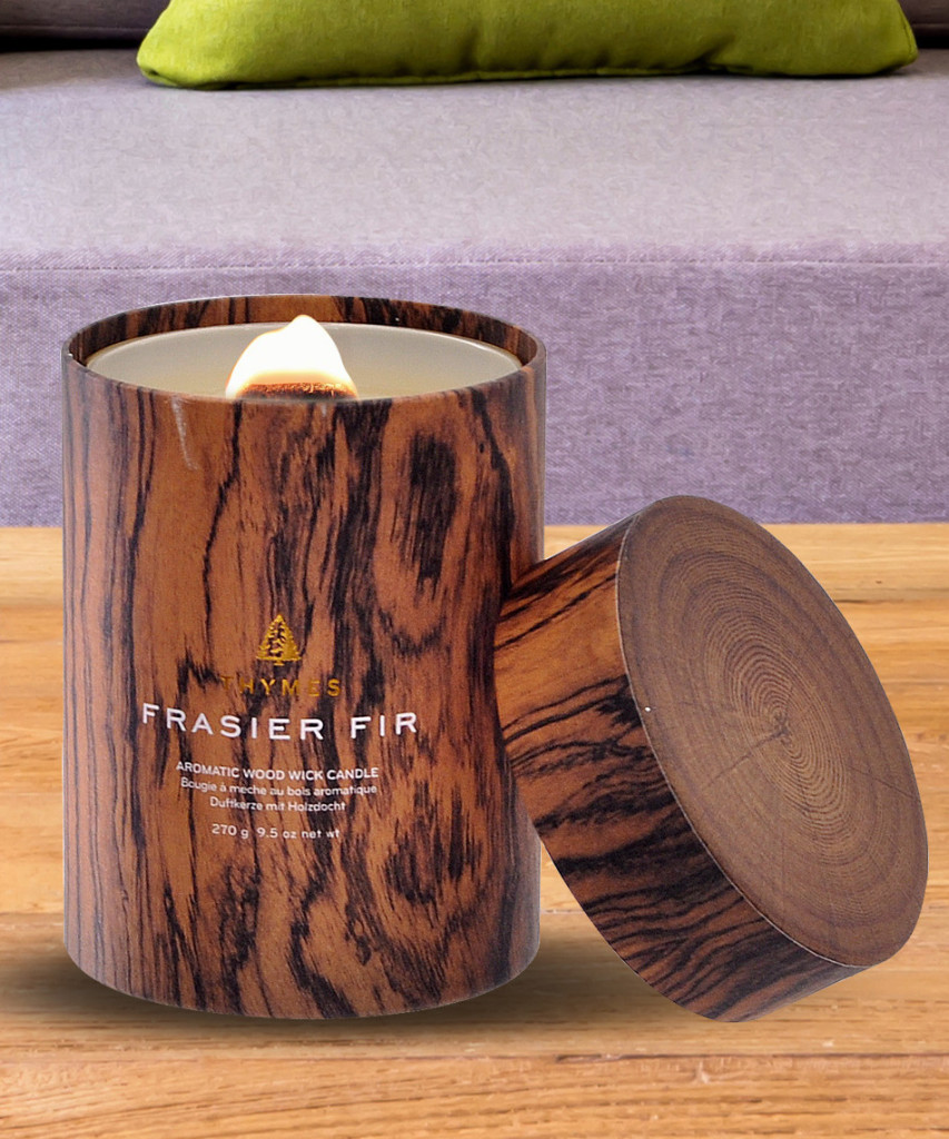 Thymes Frasier Fir Wood Candle from Beneva