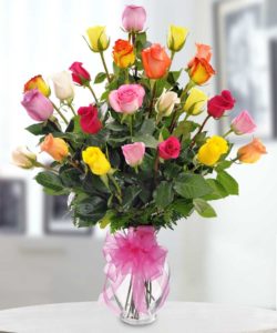 24 Mixed Color Roses from Beneva