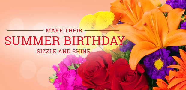 summer birthday flowers and gifts from Blossom Flower Shops 