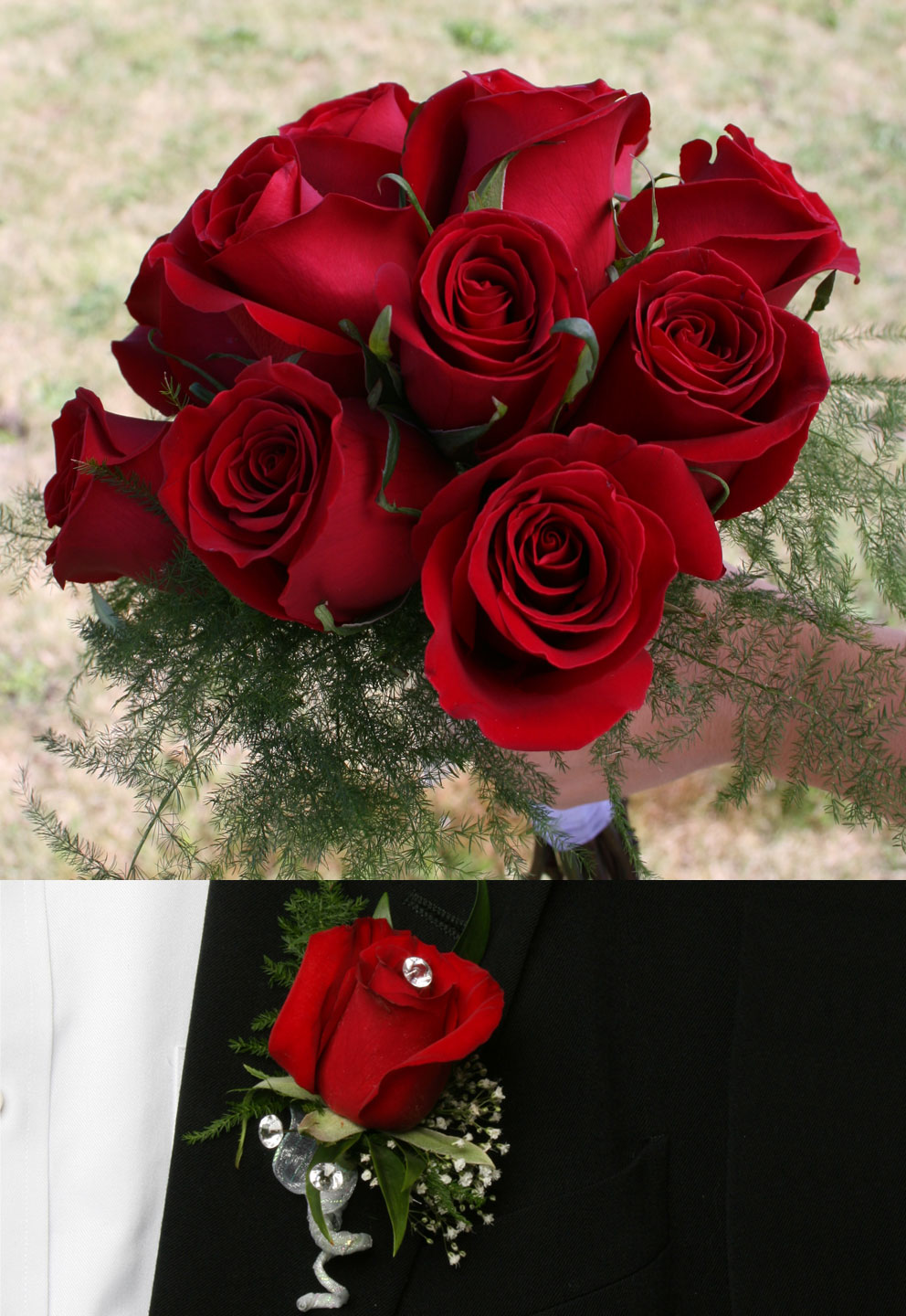 simple wedding red with love