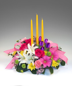 Easter Candle Centerpiece