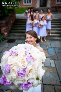 Bride and bridesmaids at Colgate Divinity, Rochester NY