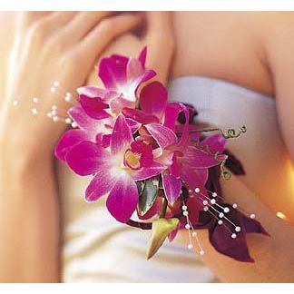 Fushia Orchid Wristlet