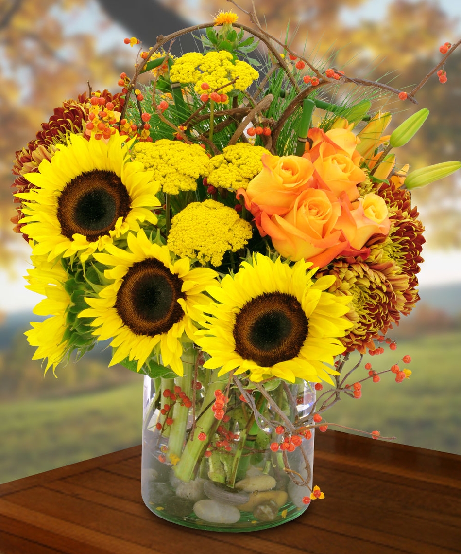 Fall Harvest flowers by the armful! Bushels of flowers always bring bright tiding and joy to the heart.