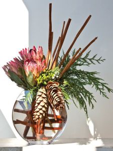 Proteas and Pinecones Arrangement