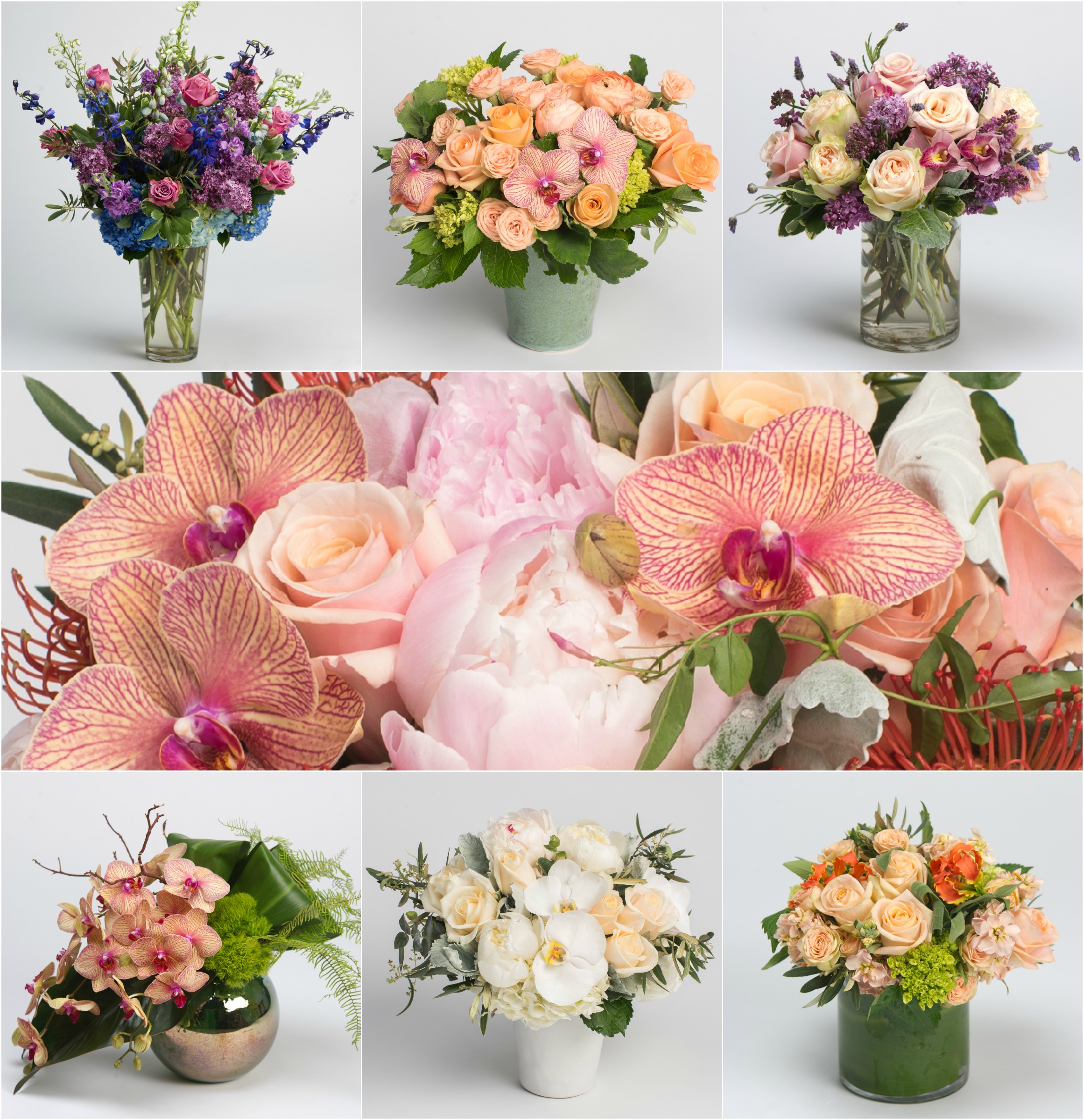 Just a sampling of the unique Mother's Day arrangements you'll find online. 