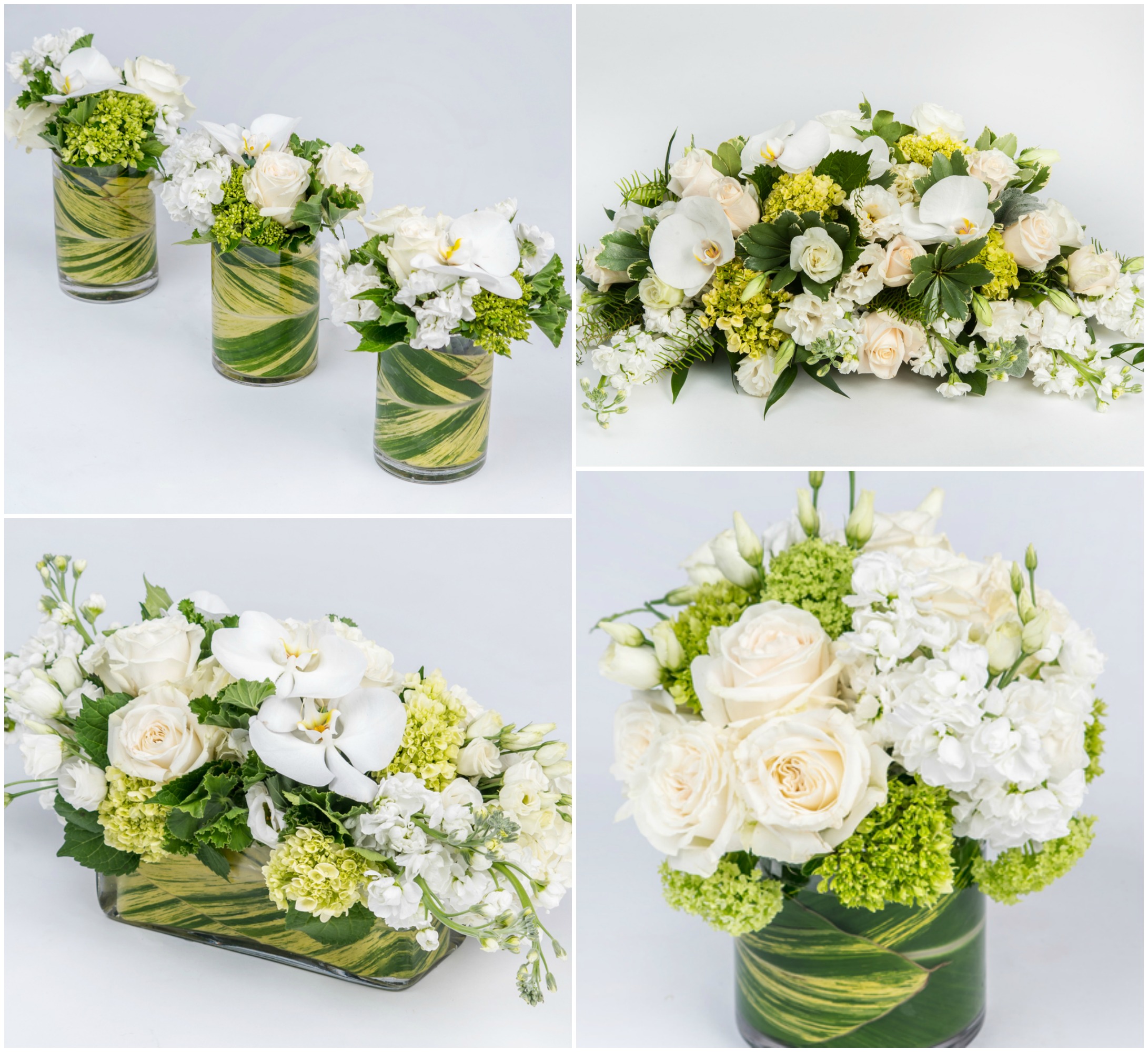 white EASTER centerpieces