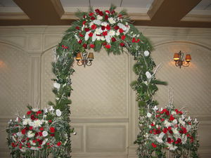 Floral Christmas Archway