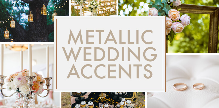metallic wedding accents