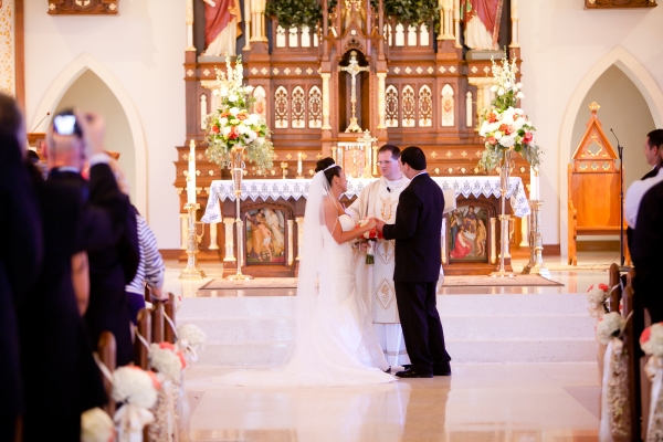 Tying the knot with a church ceremony