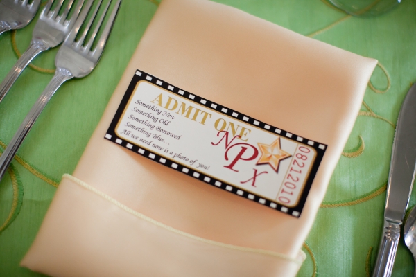 Custom theater-inspired tickets were designed for each guest
