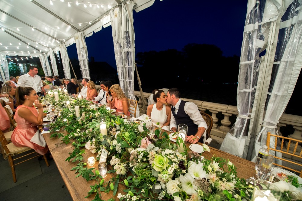 Wedding Head Table - outdoor reception at Cairnwood Estate