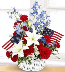 Patriotic Basket by Mancuso's Florist